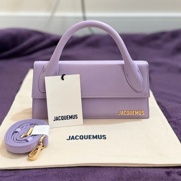NWT Jacquemus Le Chiquito Long – Lilac Purple Leather - Picture 1 of 11